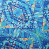 Mystic Geo Poly Spandex Fabric - Pink/Turquoise, Abstract Diamond Print, 58/60" Width, 4-Way Stretch (1 Yard)