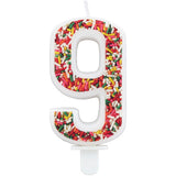 Wilton Sprinkle on the Birthday Fun Number 9 Birthday Candle