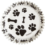 Wilton Paw Prints and Bones Cupcake Liners, 50-Count