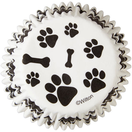 Wilton Paw Prints and Bones Cupcake Liners, 50-Count