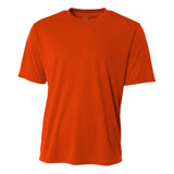 A4 N3142 Cooling Performance Crew Micro Poly Interlock Fabric - Athletic Orange, Moisture Wicking, Sun Defense (1 Shirt)