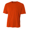 A4 N3142 Cooling Performance Crew Micro Poly Interlock Fabric - Athletic Orange, Moisture Wicking, Sun Defense (1 Shirt)