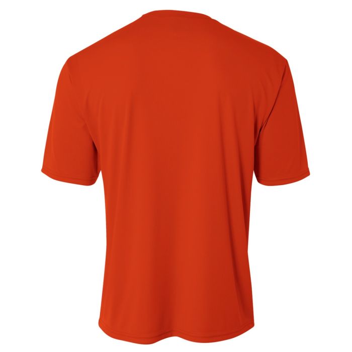 A4 N3142 Cooling Performance Crew Micro Poly Interlock Fabric - Athletic Orange, Moisture Wicking, Sun Defense (1 Shirt)