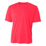 A4 N3142 Micro Poly Interlock Fabric - Coral, Moisture Wicking, Sun Defense, Quick Stain Release (1 Shirt)