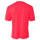 A4 N3142 Micro Poly Interlock Fabric - Coral, Moisture Wicking, Sun Defense, Quick Stain Release (1 Shirt)