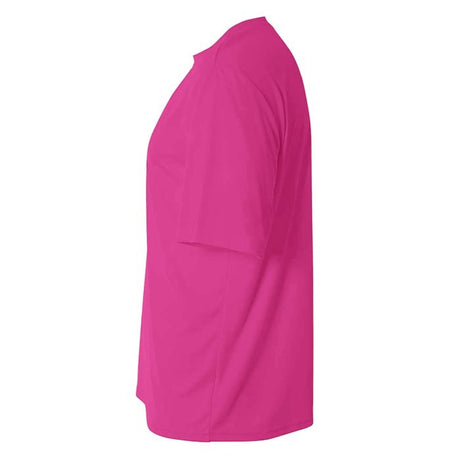 A4 NB3142 Youth Cooling Performance Crew Micro Poly Interlock Fabric - Fuchsia, 44+ UPF, Moisture Wicking, Stain Release (1 Unit)