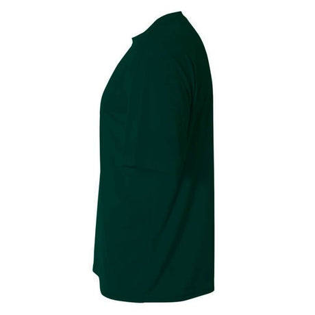 A4 N3142 Cooling Performance Crew Micro Poly Interlock Fabric - Forest, Moisture Wicking, Sun Defense, 4.0 Ounce (1 Piece)
