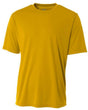A4 5-Star Micro Poly Interlock Fabric - Yellow Gold, Moisture Wicking, Quick Stain Release, Unisex Crew Neck (1 Shirt)