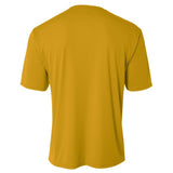 A4 N3142 Cooling Performance Crew Micro Poly Interlock Fabric - Gold, Moisture Wicking, Fade And Snag Resistant (1 Piece)