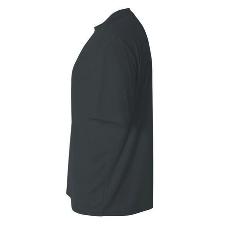 A4 N3142 Cooling Performance Crew Micro Poly Interlock Fabric - Graphite, Moisture Wicking, Quick Stain Release, Sun Defense (1 Shirt)