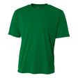 A4 N3142 Cooling Performance Crew Micro Poly Interlock Fabric - Kelly, Moisture Wicking, Sun Defense (1 Unit)