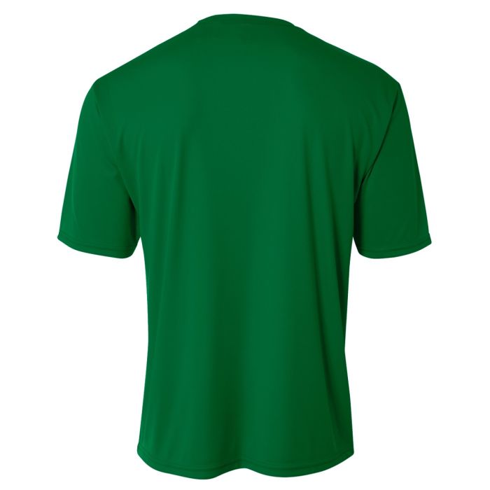 A4 N3142 Cooling Performance Crew Micro Poly Interlock Fabric - Kelly, Moisture Wicking, Sun Defense (1 Unit)