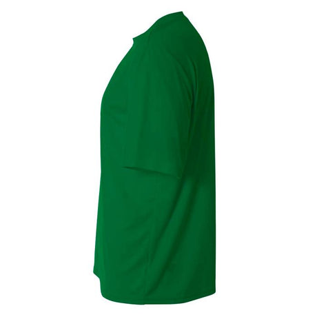 A4 N3142 Cooling Performance Crew Micro Poly Interlock Fabric - Kelly, Moisture Wicking, Sun Defense (1 Unit)