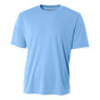 A4 N3142 Micro Poly Interlock Fabric - Light Blue, Moisture Wicking, Fade And Snag Resistant (1 Shirt)