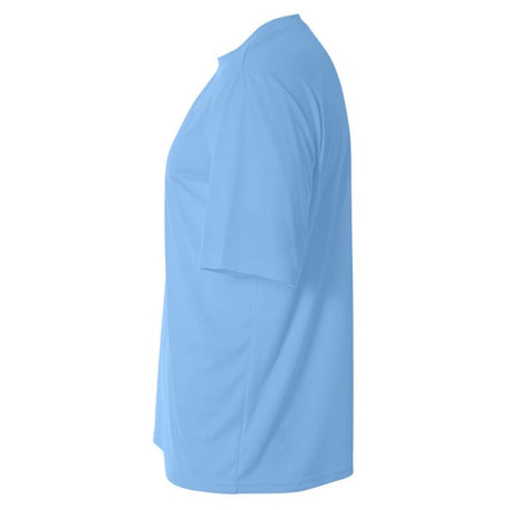 A4 N3142 Micro Poly Interlock Fabric - Light Blue, Moisture Wicking, Fade And Snag Resistant (1 Shirt)