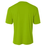 A4 N3142 Cooling Performance Crew Micro Poly Interlock Fabric - Lime, Moisture Wicking, Sun Defense (1 Piece)