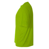 A4 N3142 Cooling Performance Crew Micro Poly Interlock Fabric - Lime, Moisture Wicking, Sun Defense (1 Piece)