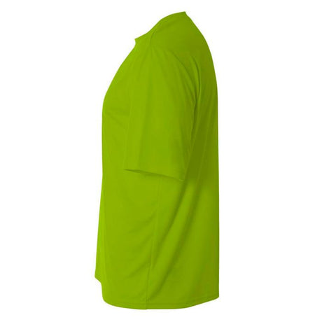 A4 N3142 Cooling Performance Crew Micro Poly Interlock Fabric - Lime, Moisture Wicking, Sun Defense (1 Piece)