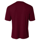 A4 N3142 Cooling Performance Crew Micro Poly Interlock Fabric - Maroon, Moisture Wicking, 4.0 Ounce (1 Piece)