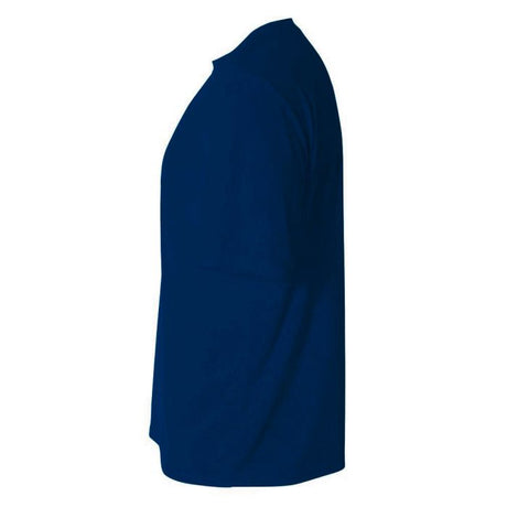 A4 N3142 Cooling Performance Crew Micro Poly Interlock Fabric - Navy, Moisture Wicking, Sun Defense, Quick Stain Release (1 Piece)