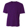A4 N3142 Cooling Performance Crew Polyester Fabric - Purple, Moisture Wicking, Short Sleeve, Athletic Fit (1 Piece)