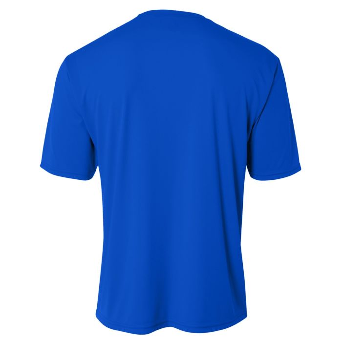 A4 N3142 Cooling Performance Crew Micro Poly Interlock Fabric - Royal, Moisture Wicking, Quick Stain Release, 4.0 Ounce (1 Piece)