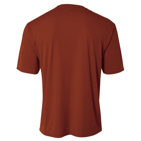 A4 N3142 Cooling Performance Crew Micro Poly Interlock Fabric - Burnt Orange, 4.0 Ounce, Moisture Wicking, Quick Stain Release (1 Piece)