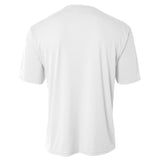 A4 N3142 Cooling Performance Crew Micro Poly Interlock Fabric - White, Moisture Wicking, Sun Defense, 4.0 Ounce (1 Piece)