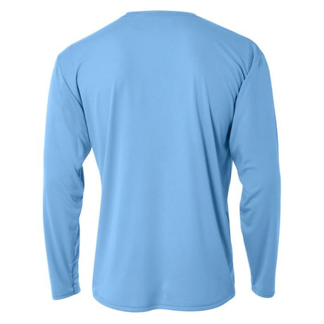 A4 N3165 Micro Poly Interlock Fabric - Light Blue, Long Sleeve, Moisture Wicking, UPF 44+ (1 Piece)