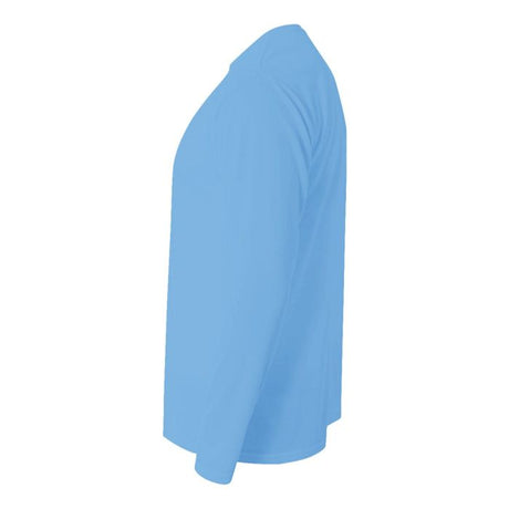 A4 N3165 Micro Poly Interlock Fabric - Light Blue, Long Sleeve, Moisture Wicking, UPF 44+ (1 Piece)