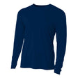 A4 N3165 Micro Poly Interlock Fabric - Navy, Long Sleeve, 44+ UPF (1 Piece)