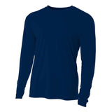 A4 N3165 Micro Poly Interlock Fabric - Navy, Long Sleeve, 44+ UPF (1 Piece)