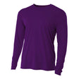 A4 N3165 Micro Poly Interlock Fabric - Purple, Long Sleeve, Moisture Wicking, UPF 44+, 4 Oz (1 Piece)