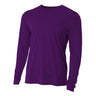 A4 N3165 Micro Poly Interlock Fabric - Purple, Long Sleeve, Moisture Wicking, UPF 44+, 4 Oz (1 Piece)