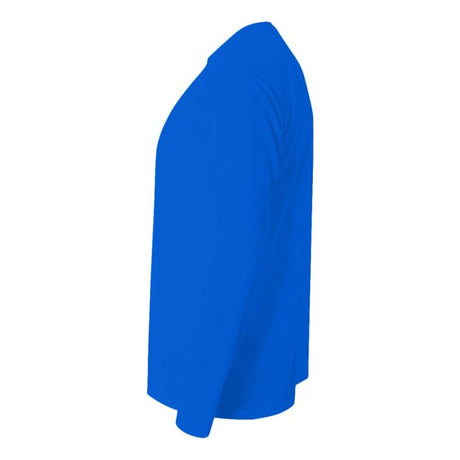 A4 N3165 Cooling Performance Long Sleeve Micro Poly Interlock Fabric - Royal, 44+ UPF, Moisture Wicking, Fade And Snag Resistant (1 Piece)