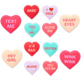 Wilton Valentine's Day Conversation Heart Royal Icing Decorations, 0.74 oz. (12 Pieces)