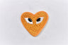 Embroidered Heart Patch with Eyes