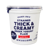 Strained Thick & Creamy Greek Yogurt Plain - 32 Oz