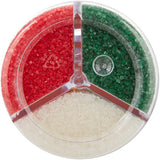 Wilton Red, Green and White Christmas Sanding Sugar 3-Cell Sprinkle Mix, 9.7 oz.