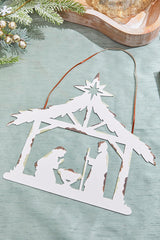 Wall Hanging Nativity With Holy Family Rustic Christmas Religious Decor