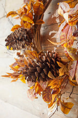24" Natural Leaf Berry Cone Wreath