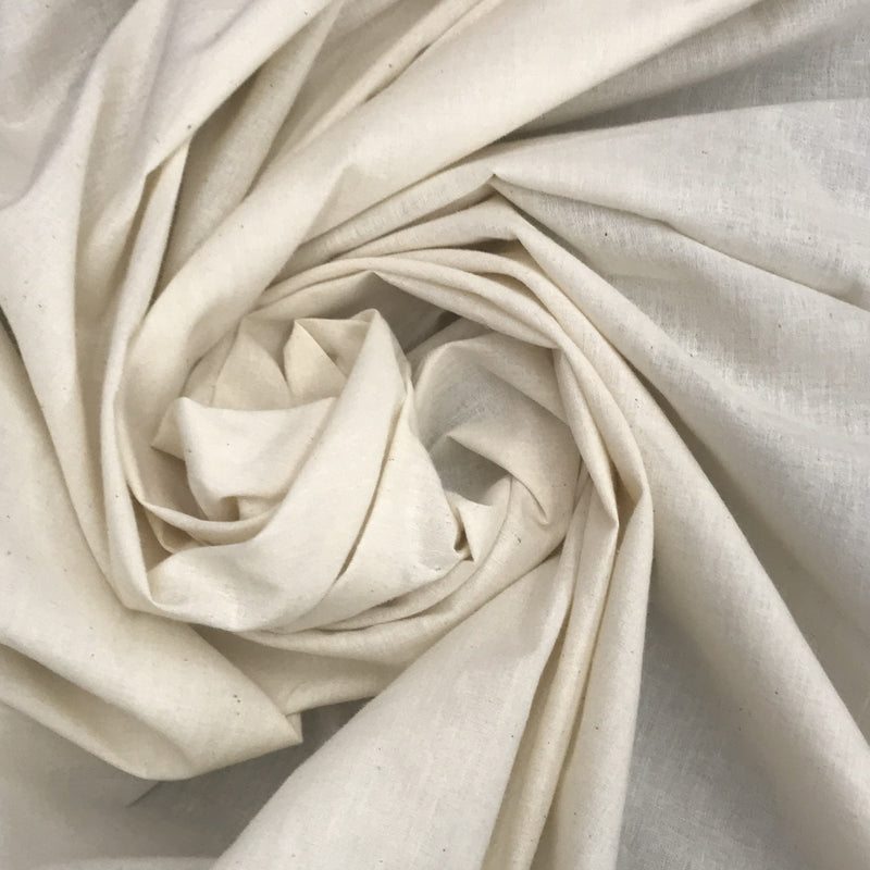 1 Yard Unwashed Natural Muslin Fabric Easy to Sew, 59/60 Wide Cotton