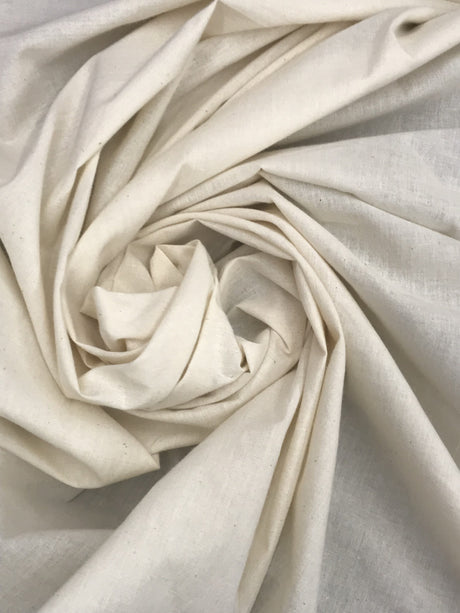 Muslin Natural 100% Cotton Fabric - Plain Weave, Natural, 59"/60" Width (1 Yard)