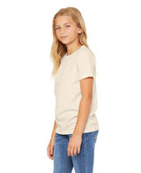 Bella Canvas 3001Y Youth Short Sleeve Cotton Fabric - Natural, Crew Neck, Short Sleeve, 4.2 Oz, 32 Single (1 Piece)