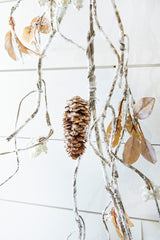 Snow Glitter Chalet Garland 48 Inch Winter Frost Holiday Decoration