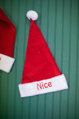 22” Reversible Santa Hat “Naughty” and “Nice”