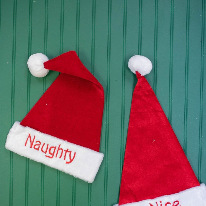 22” Reversible Santa Hat “Naughty” and “Nice”