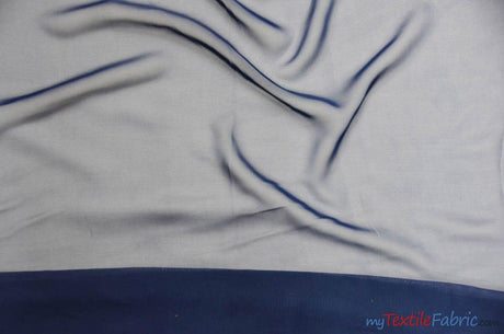 Double Georgette 100 Percent Polyester Fabric - Sheer Crepe Texture, 60" Width, Multiple Colors (1 Yard)