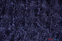 Rosette Satin Polyester Fabric - 3D Satin Floral Embroidery, 52/54" Width (Yards, Bolts, Sample Swatch)