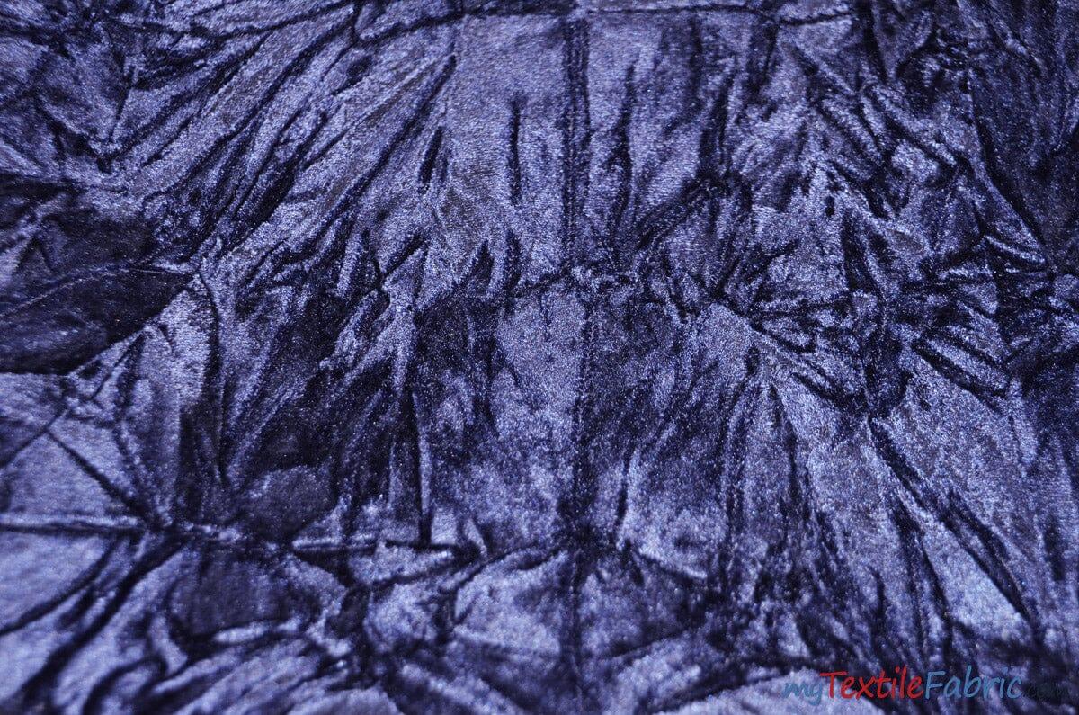 Crushed Triple Velvet Acetate Nylon Fabric - Solid Plush Velvet, 44/45" Width, Multiple Colors (1 Yard)
